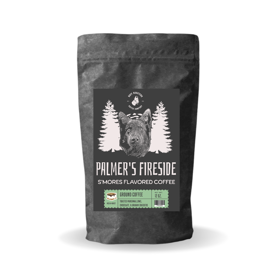 Palmer's Fireside  - S'mores Flavored Coffee - Medium/Light Roast - Ruff Roasters Coffee Co.