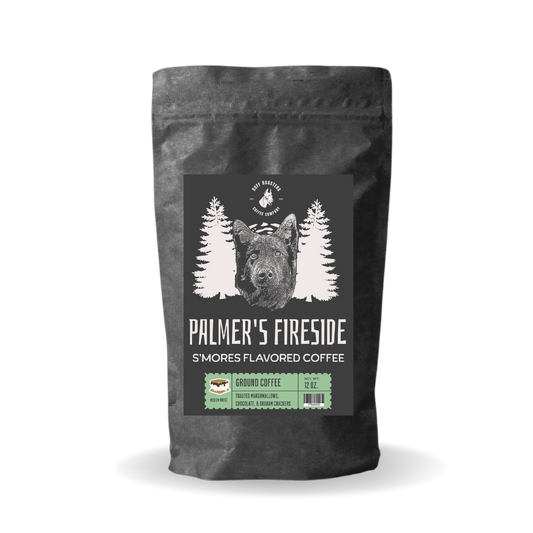 Palmer's Fireside  - S'mores Flavored Coffee - Medium/Light Roast - Ruff Roasters Coffee Co.